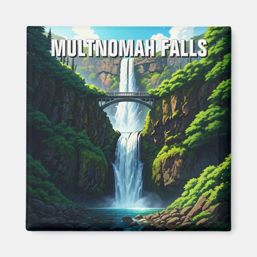 Multnomah waterval oregon magneet (Voorkant)