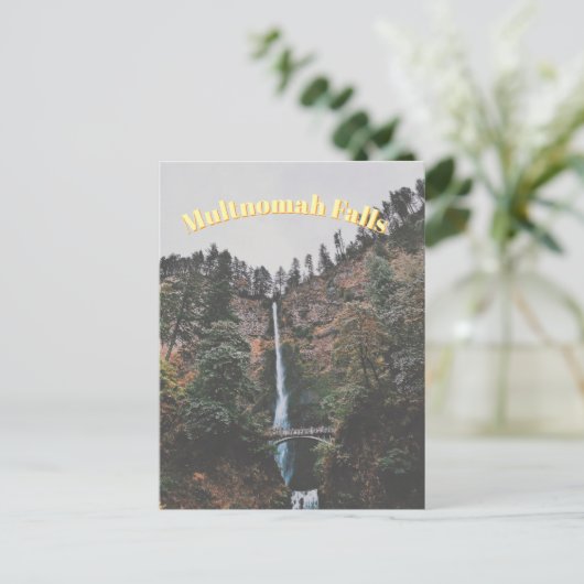 Multnomah-watervallen Briefkaart (Staand voorkant)