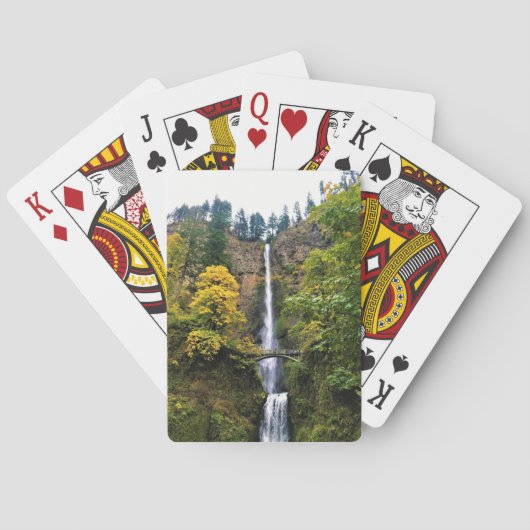 Multnomah-watervallen, Columbia River Gorge, Orego Pokerkaarten (Achterkant)