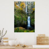 Multnomah-watervallen in de herfst in de Columbia- Poster (Keuken)