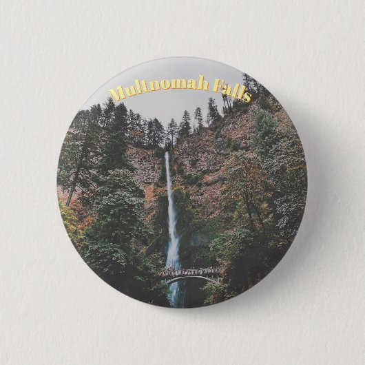 Multnomah-watervallen Ronde Button 5,7 Cm (Voorkant)