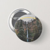 Multnomah-watervallen Ronde Button 5,7 Cm (Voorkant /achterkant)