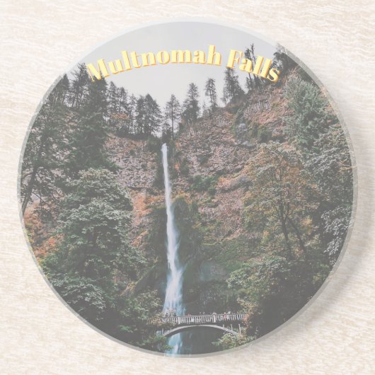 Multnomah-watervallen Zandsteen Onderzetter (Voorkant)