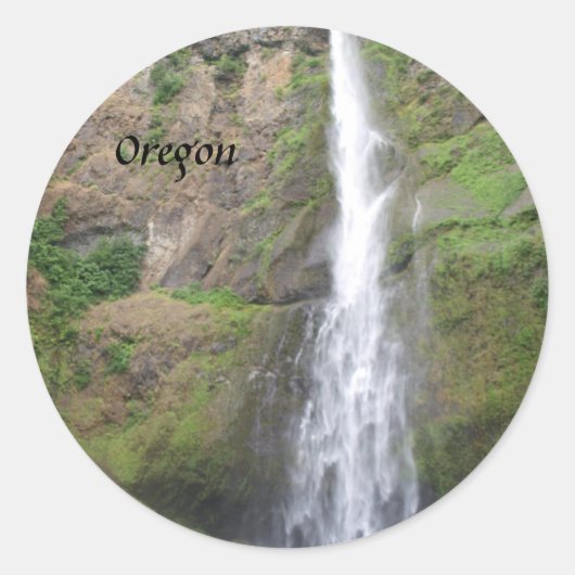 Multomah Herfsten Fotografie Ronde Sticker (Voorkant)