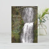 Multomah-Herfsten met Bridge Wedding Kaart (Staand voorkant)