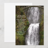 Multomah-Herfsten met Bridge Wedding Kaart (Voorkant / Achterkant)