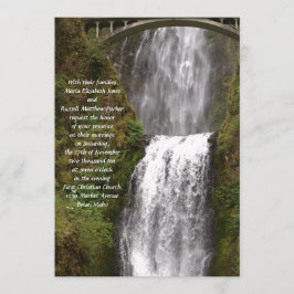 Multomah-Herfsten met Bridge Wedding Kaart