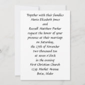 Multomah Herfsten Wedding Invitations Kaart (Achterkant)