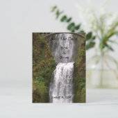 Multomah-waterval met Bridge Wedding Aankondigingskaart (Staand voorkant)