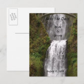 Multomah-waterval met brug Bruiloft Aankondigingskaart (Voorkant / Achterkant)
