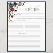 Multomap Navy Blue Burgundy Shower Recipe Pagina (Achterkant)