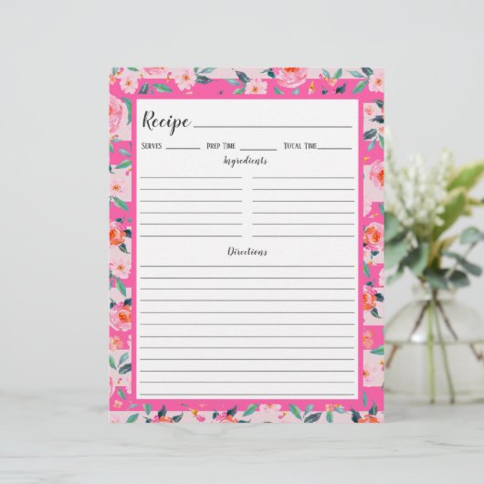 Multomap Pagina met roze roze pruimen (Staand voorkant)