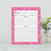 Multomap Pagina met roze roze roze bloemenpatroon  (Staand voorkant)