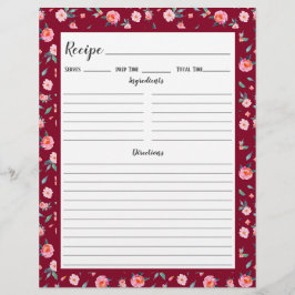 Multomap Pagina met roze roze roze bloemenpatroon 
