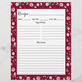 Multomap Pagina met roze roze roze bloemenpatroon 