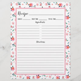 Multomap Pagina met roze roze roze bloemenpatroon 