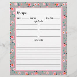 Multomap Pagina met roze roze roze bloemenpatroon 