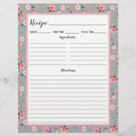 Multomap Pagina met roze roze roze bloemenpatroon 