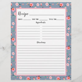 Multomap Pagina met roze roze roze bloemenpatroon 