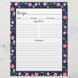 Multomap Pagina met roze roze roze bloemenpatroon 