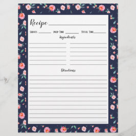 Multomap Pagina met roze roze roze bloemenpatroon 