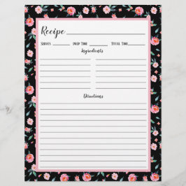 Multomap Pagina met roze roze roze bloemenpatroon 