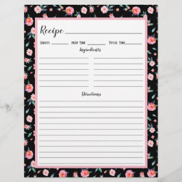 Multomap Pagina met roze roze roze bloemenpatroon 