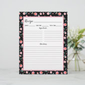 Multomap Pagina met roze roze roze bloemenpatroon  (Staand voorkant)