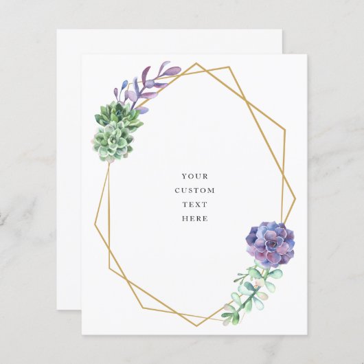 Multomap plat Paars Succulten inbrengen (Voorkant / Achterkant)