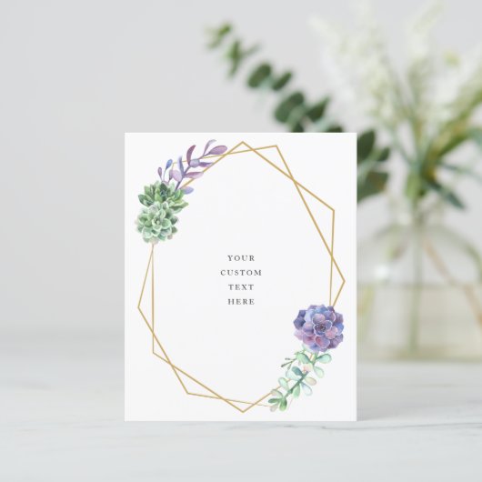 Multomap plat Paars Succulten inbrengen (Staand voorkant)