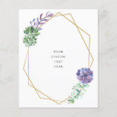 Multomap plat Paars Succulten inbrengen (Voorkant)