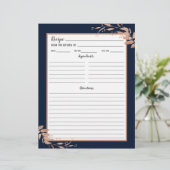 Multomap van Navy Blue Roos Gold Foliage Recipage (Staand voorkant)