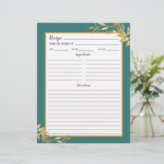 Multomap voor blauwgroen goudhoudend botanisch rec (Staand voorkant)