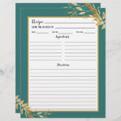 Multomap voor blauwgroen goudhoudend botanisch rec (Voorkant / Achterkant)