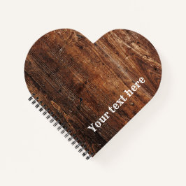 Multomap voor gepersonaliseerd Rustic Old Wood Rec Notitieboek