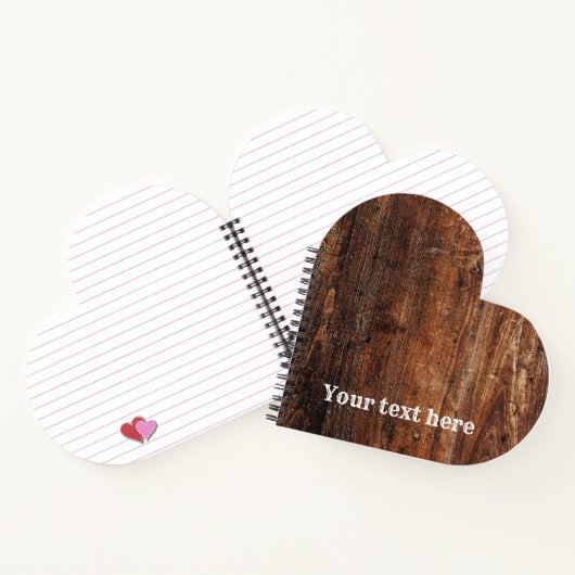 Multomap voor gepersonaliseerd Rustic Old Wood Rec Notitieboek (Binnen)