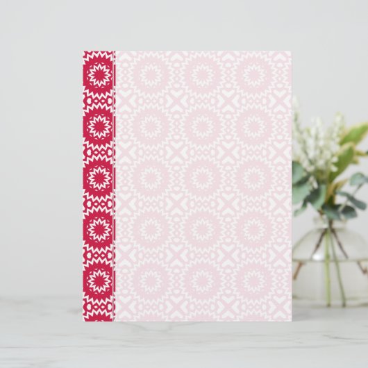 Multomappen pagina's van het Bright Red Daisy Whee (Staand voorkant)