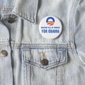 Multomappen vol met vrouwen gelijk loon voor Obama Ronde Button 5,7 Cm (In situ)