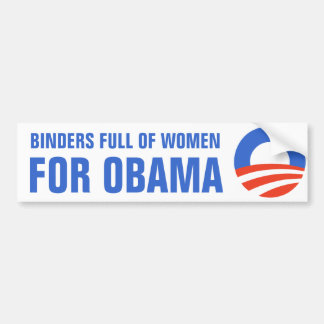 Multomappen Volle vrouwelijke beloning voor Obama  Bumpersticker