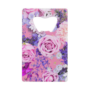 Multycolor Flowers Credit Kaart Bottle Open Creditkaart Flessenopener