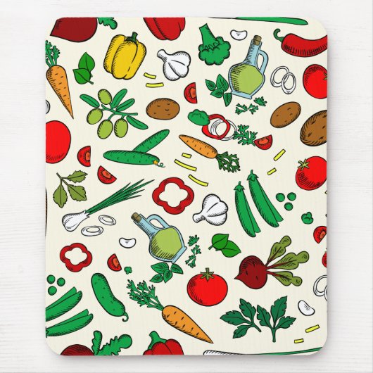 Multycolor Vegetable Pattern-Muismat Muismat (Voorkant)