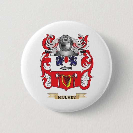 Mulvey Coat of Arms (familiekust) Ronde Button 5,7 Cm (Voorkant)