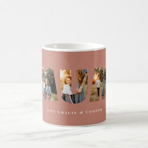 Mum 3 foto modern stijlvol terracotta moederdag koffiemok