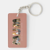 Mum 3 foto modern stijlvol terracotta moederdag sleutelhanger (achterkant)