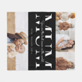 Mum 4 fotocollage gepersonaliseerd fleece deken (Voorkant (Horizontaal))