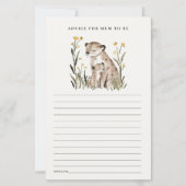 Mum Baby Tiger Foliage Advice For Mum Baby Shower (Voorkant)