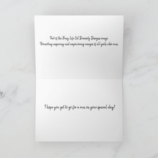 Mum Buggy Runner Birthday Card Kaart (Binnen)