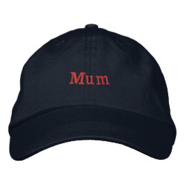 Mum Custom Classic Pet Kopertekst Navy Moeder Pet