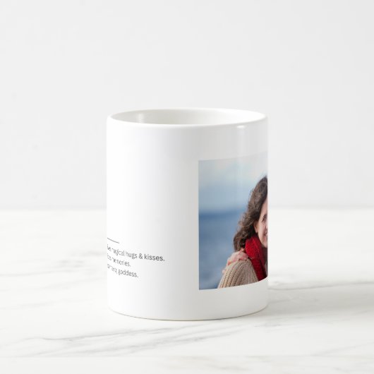 Mum Definition Custom Photo Gift voor Moederdag Koffiemok (Center)