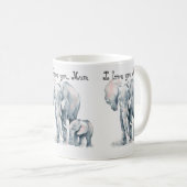 Mum Elephant mok, ik hou van je Mam, moederdag Koffiemok (Voorkant rechts)